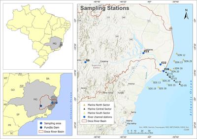 Macronutrients and dissolved iron in a land-ocean approach: Influences of contamination by ore tailings in Southeastern Brazil